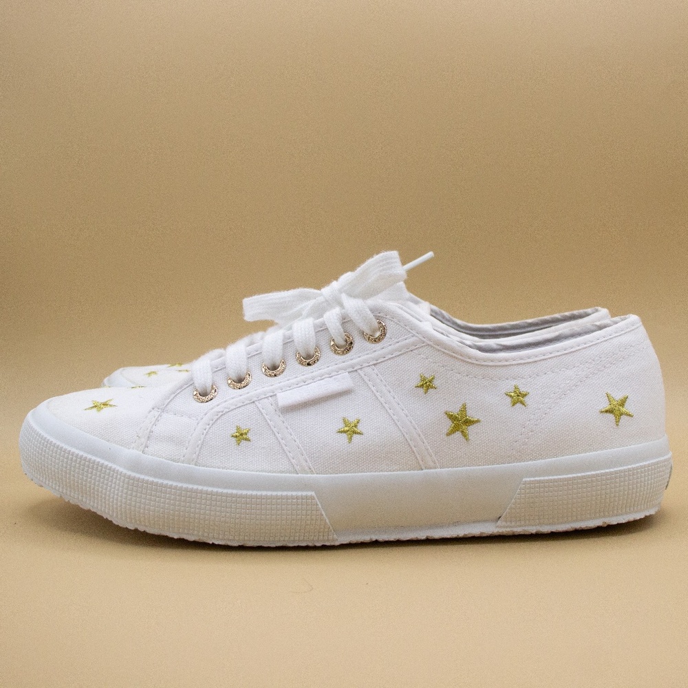 Superga 2750 Embroidered Gold Star Shoes Women's Size 10